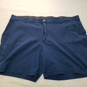 Columbia Men's Chino Short Flat Front Stretch Solid Navy Size 44 Medium Wash